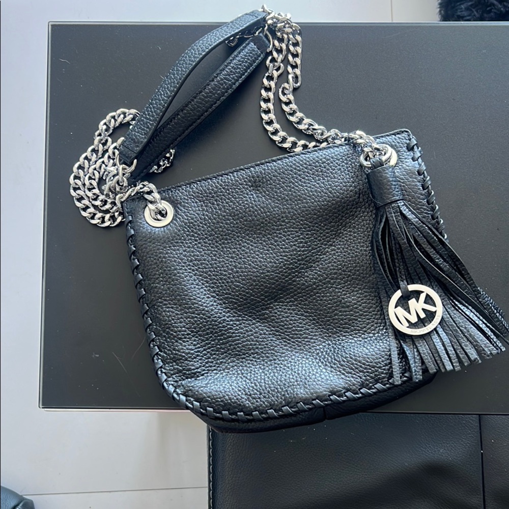 Michael Kors Black Crossbody Bag with Chain Strap